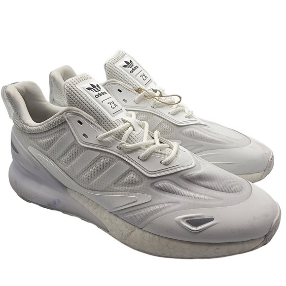 Adidas ZX 2K Boost 2.0 Men 10.5 White Athletic Sneaker Running Shoe White  GZ7741
